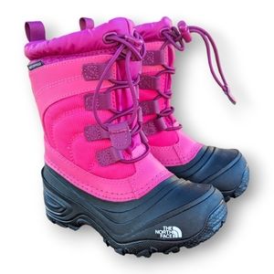The North Face Youth Alpenglow IV Bungee Lace Waterproof Boots Pink